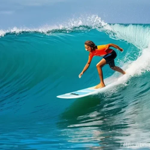 Home 26 몰디브 대표 스포츠 보드 - **Maldives Surfing Adventure:** A vibrant, sun-drenched scene capturing surfers enjoying the world-c...
