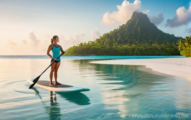 몰디브 대표 스포츠 보드 - **Maldivian Kitesurfing Sunset:** A dynamic wide-angle shot of a kitesurfer gracefully soaring over ... 몰디브 대표 스포츠 보드 - **Maldivian Kitesurfing Sunset:** A dynamic wide-angle shot of a kitesurfer gracefully soaring over ...
